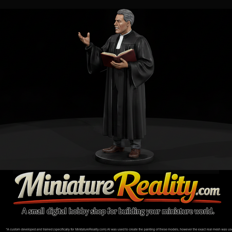 Preaching Protestant Minister with Bible