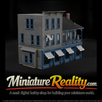 Model Old Town Buildings, three-quarter view — thumbnail 1
