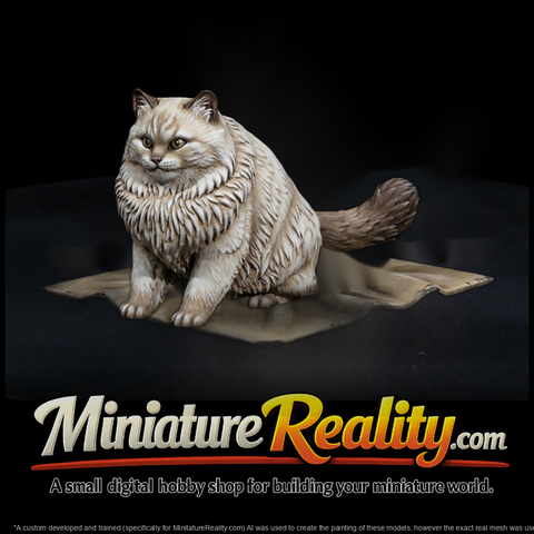 Seated Fluffy Persian Cat