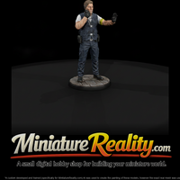 Event Security Marshal Directing Crowd miniature, three-quarter view — thumbnail 1