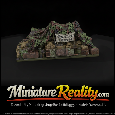 Camo Net Military Supply Dump