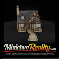 Fairytale Stone Cottage Garden miniature, three-quarter view — thumbnail 1