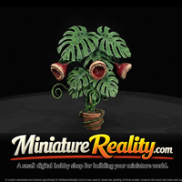 Monstera Devourer - Carnivorous Plant miniature, three-quarter view — thumbnail 3