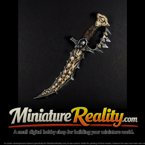 Ornate Gothic Skull Dagger — Fantasy Prop