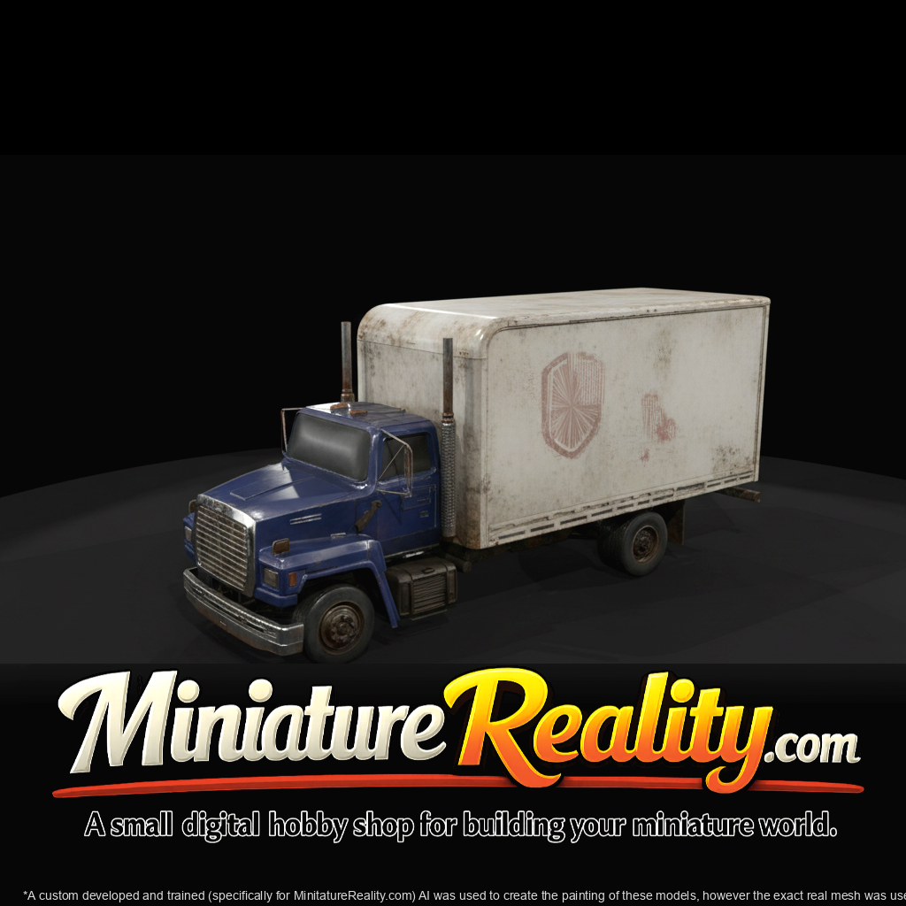 1995 Ford LN8000 Box Truck miniature, three-quarter view