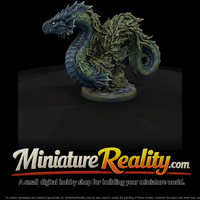 Kelp-Draped Sea Serpent miniature, three-quarter view — thumbnail 1