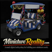 Parade-Decorated Golf Cart with Balloons — thumbnail 1