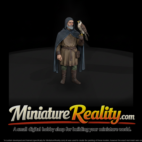 Hist 0217 Medieval Falconer Miniature Figure
