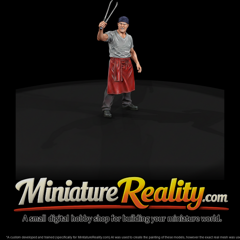 0122 service line cook bandana miniature, three-quarter view
