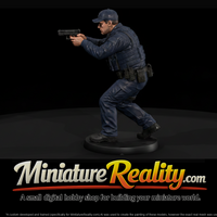 City Police Officer Advancing with Pistol — thumbnail 1