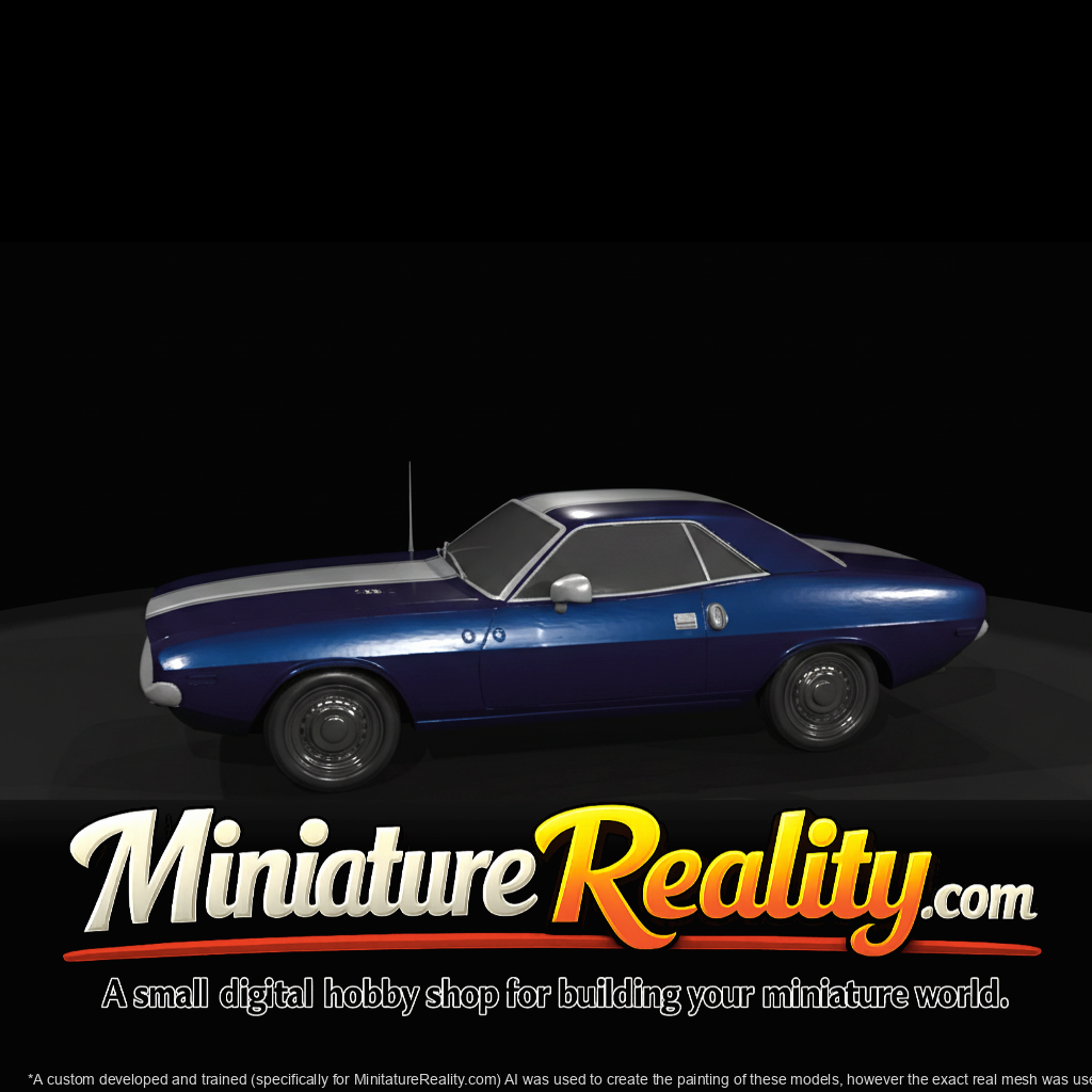 1970 Dodge Challenger miniature, three-quarter view