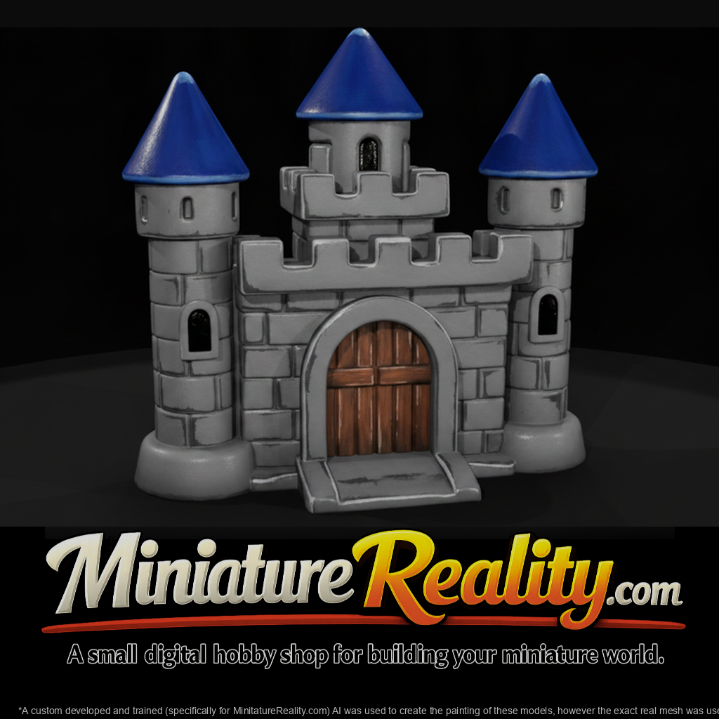 Stylized Toy Castle Playset