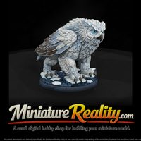 Frost Down Owl Beast miniature, three-quarter view — thumbnail 1
