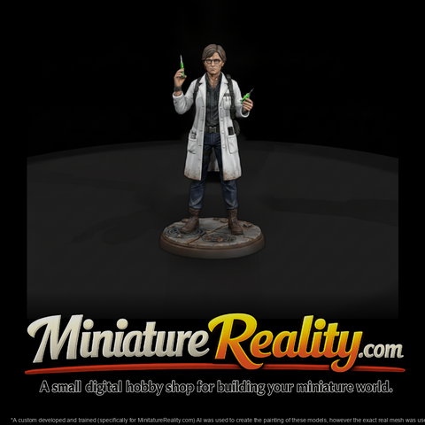 Lab-Coat Chemist with Syringes