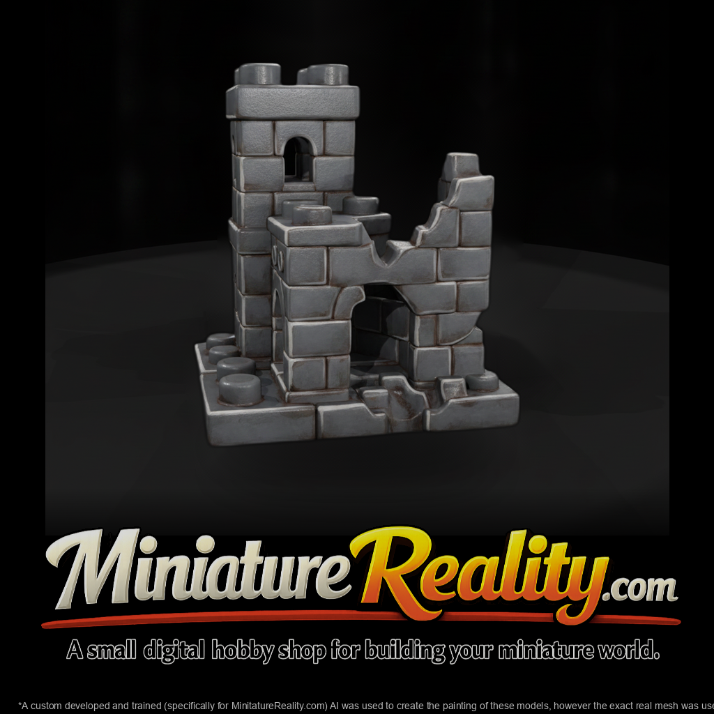 Mr Toyprops 100 001 004 Toy Brick Castle Ruin