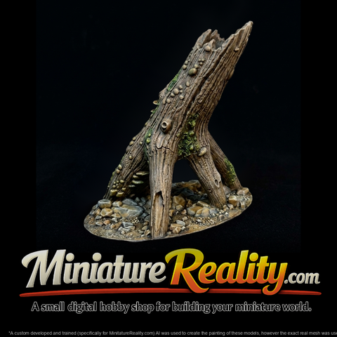 Realistic Fallen Tree Trunk — Terrain