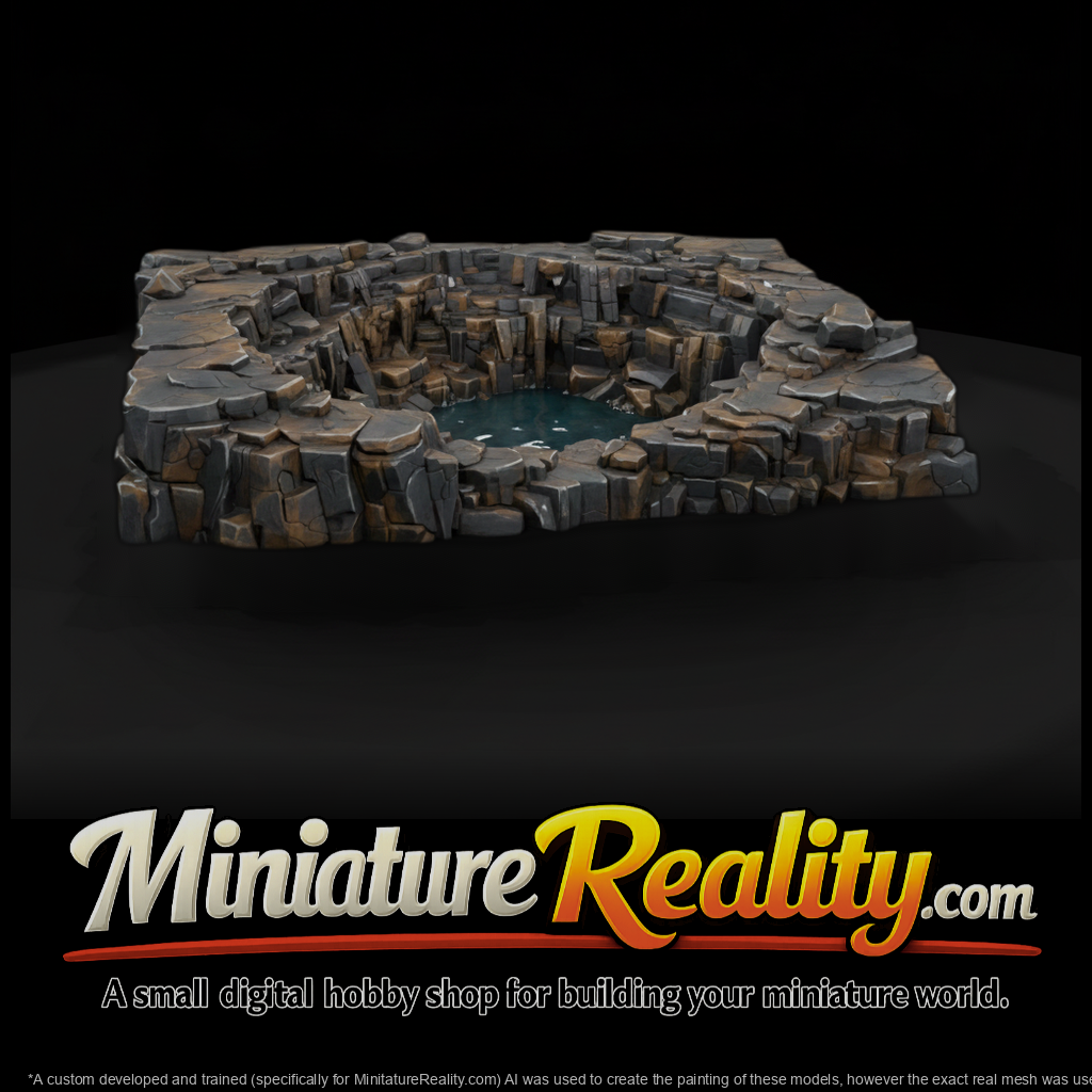 Rocky Sinkhole Pit with Water