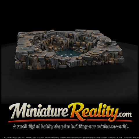 Rocky Sinkhole Pit with Water