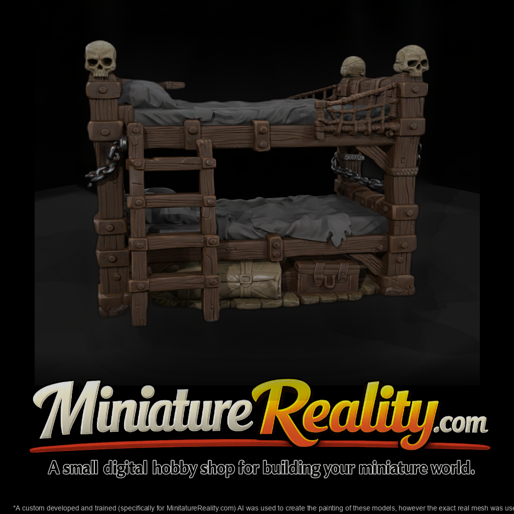 Dungeon Bunk Beds with Skull Posts