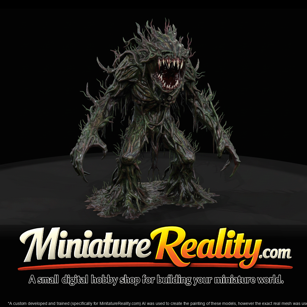 Choking Vine Horror - Swamp Scene miniature, three-quarter view
