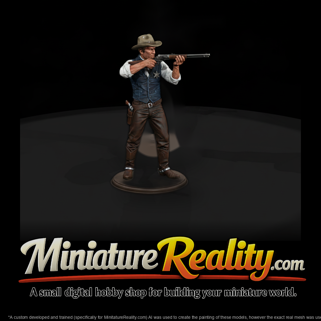 Old West Deputy Sheriff Taking Aim