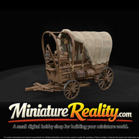 Covered Wagon (Detailed) miniature, three-quarter view — thumbnail 3