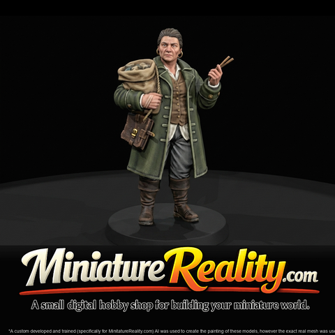 Traditional Pirates Marina Valdez Quartermaster miniature, three-quarter view