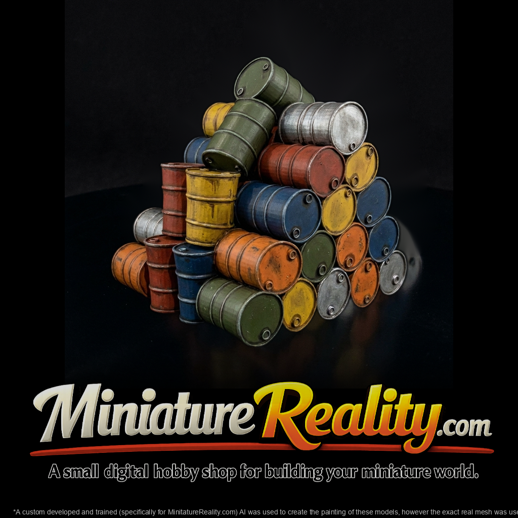 weathered-stacked-oil-drums-3d-printable-diorama-prop-142708