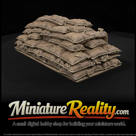Mil 076 Wild West Fort Sack Pile