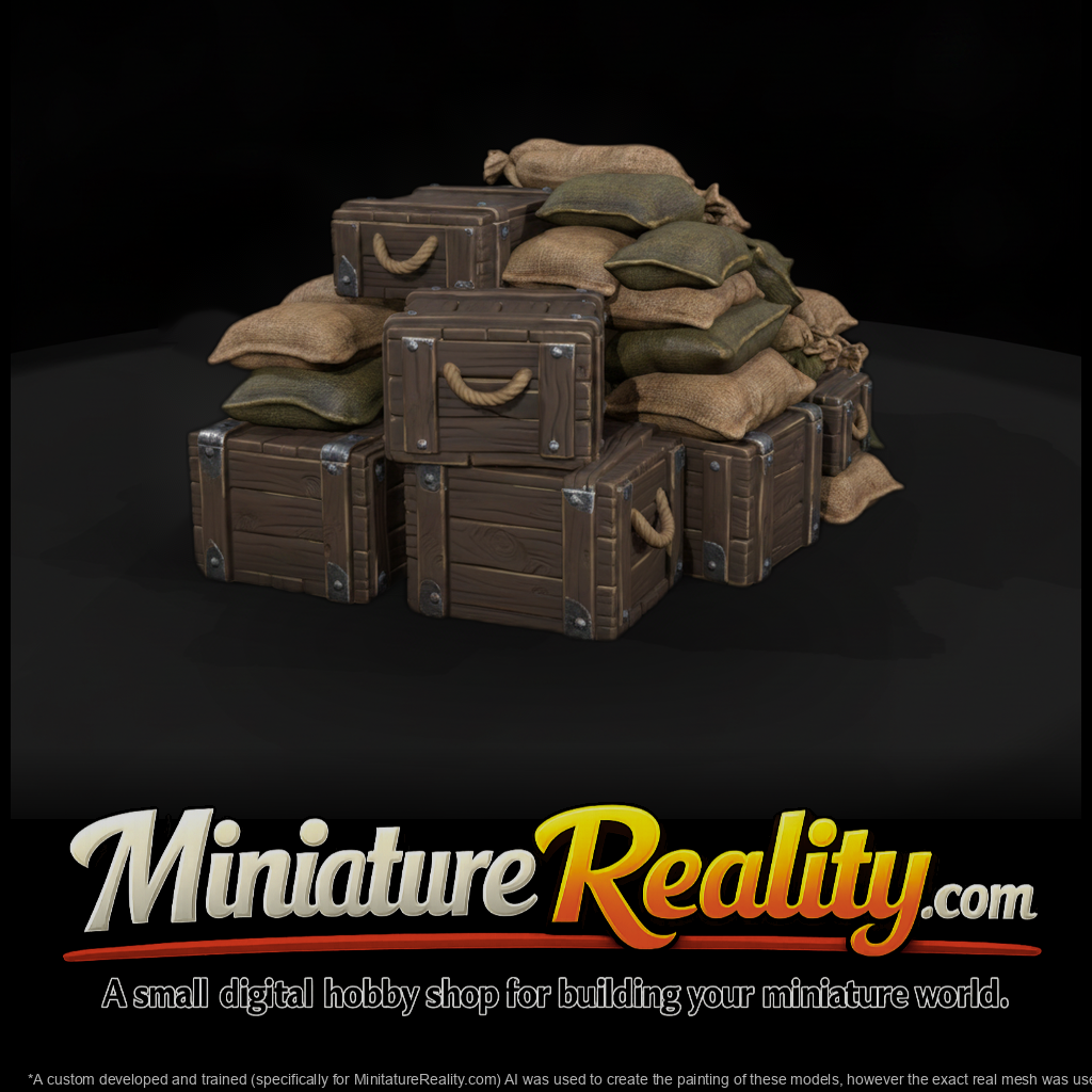 Mil 036 Civil War Crate Sack Pile