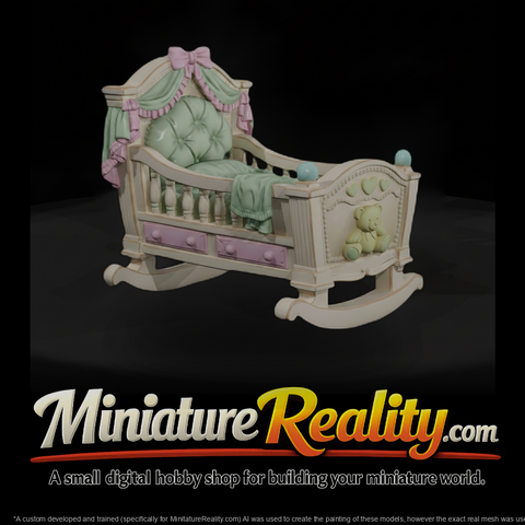 Ornate Baby Rocking Cradle