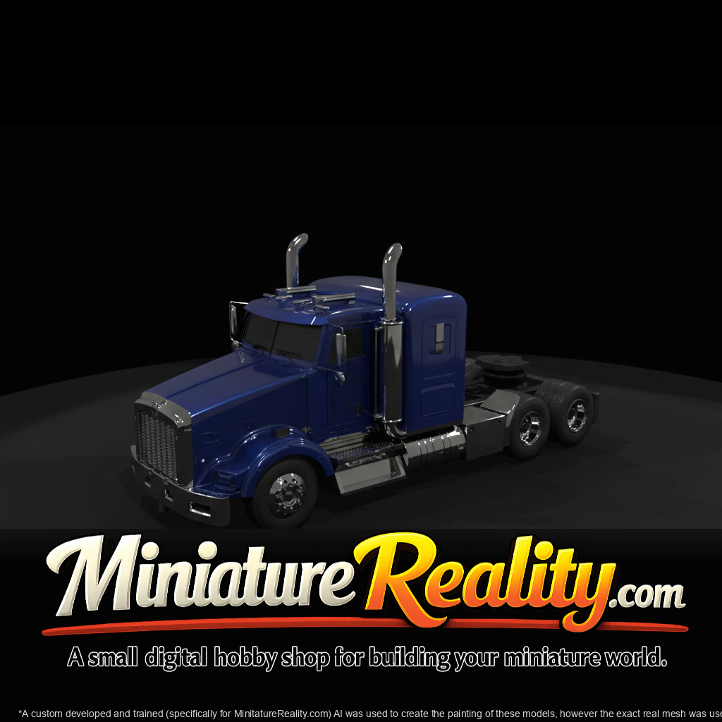 Kenworth T800H Factory Flat-Top miniature, three-quarter view