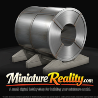 Rolled Steel Coil on Cradle miniature, three-quarter view — thumbnail 1