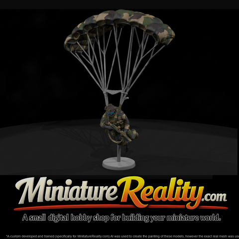 Special Forces Paratrooper Under Canopy
