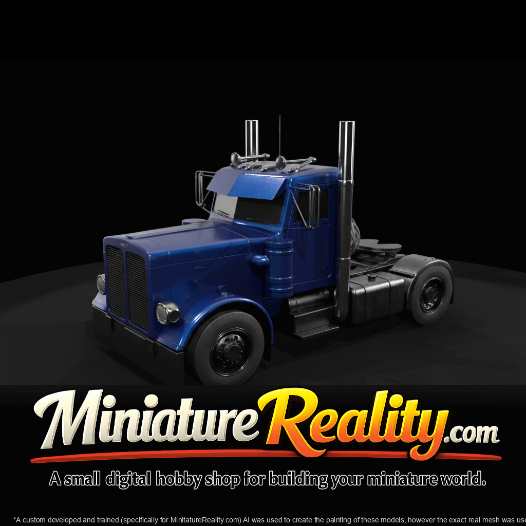 1984 Peterbilt 289 Daycab miniature, three-quarter view