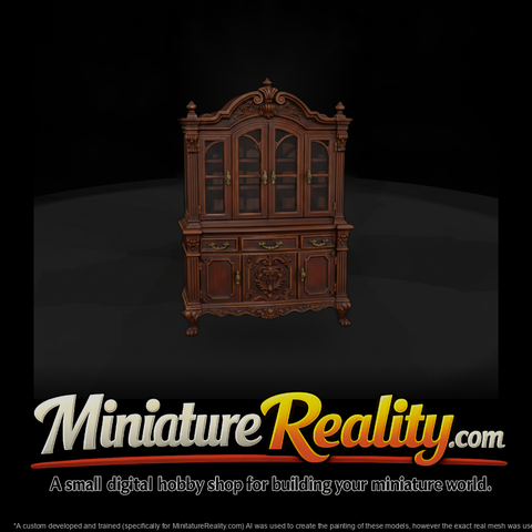 China Cabinet miniature, three-quarter view