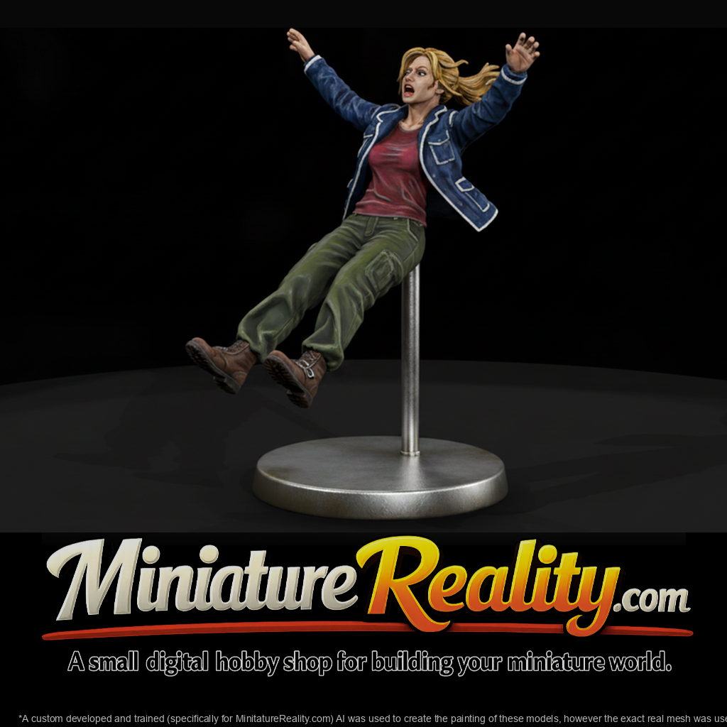 Woman Falling Backwards, Stunt Pose