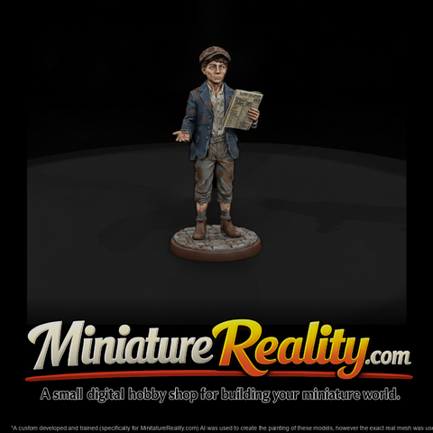 1920s Newsboy with Papers