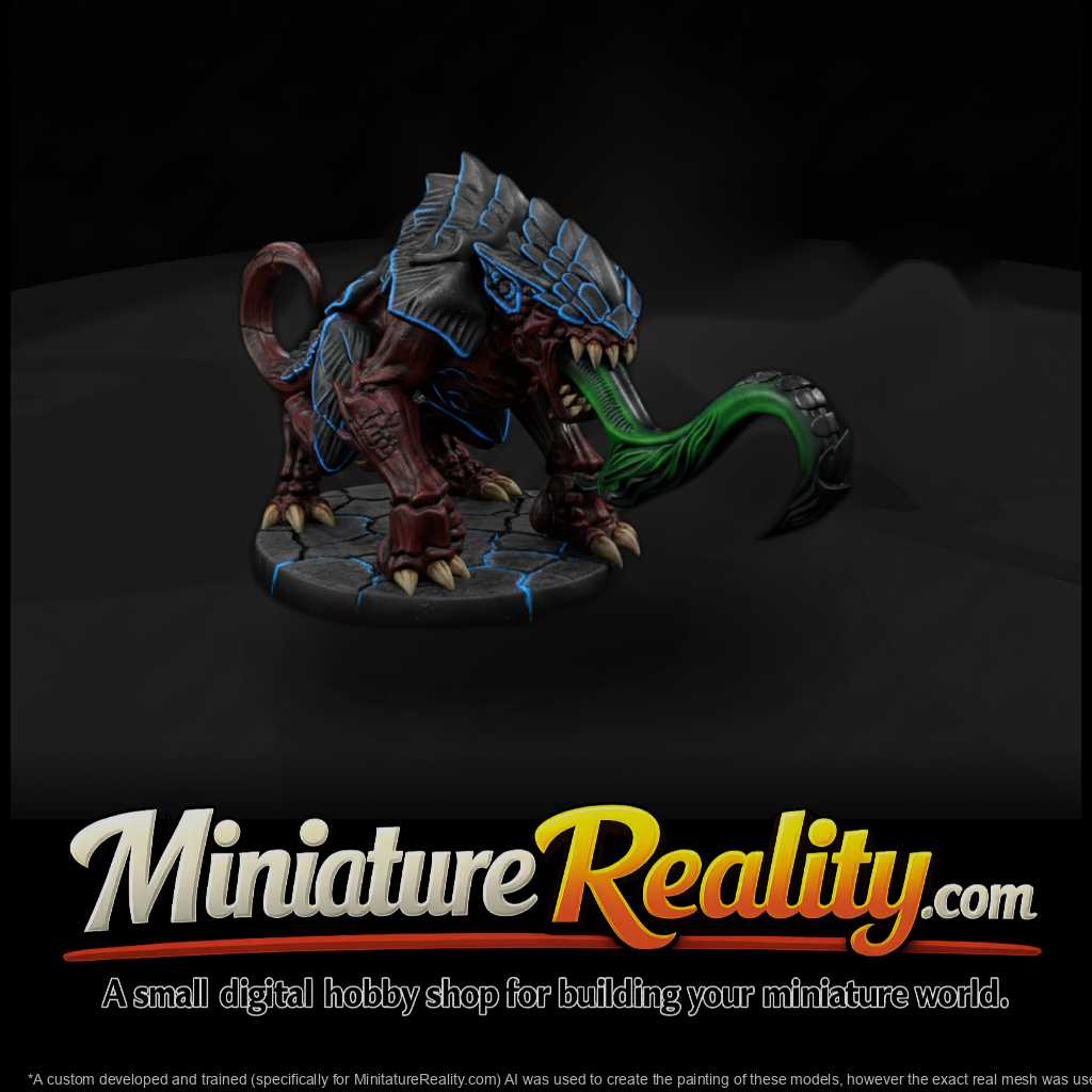 Grimdark Sci Fi Armored Alien Predator Miniature 4