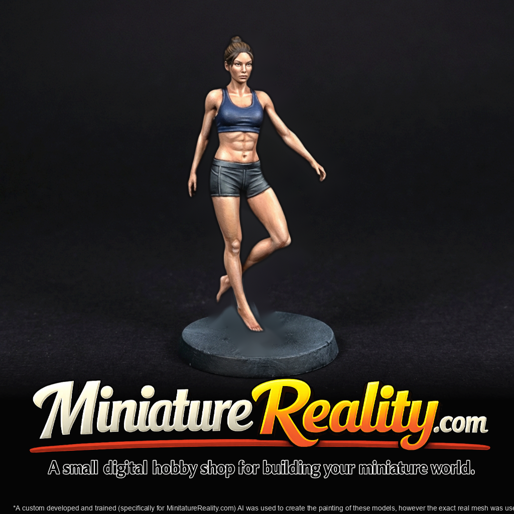 Athletic Woman in Fitness Pose