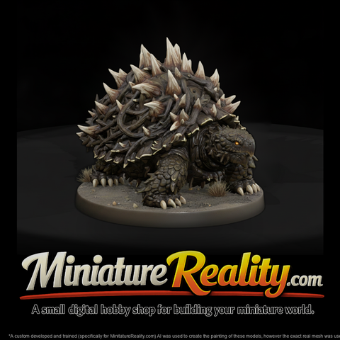 Briar Tortoise Spiked Shell Beast miniature, three-quarter view