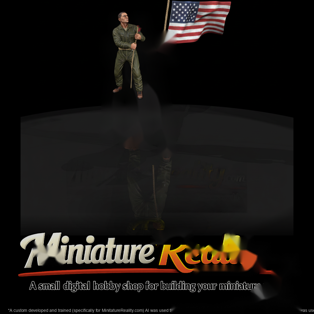 WWII Soldier Raising the Flag