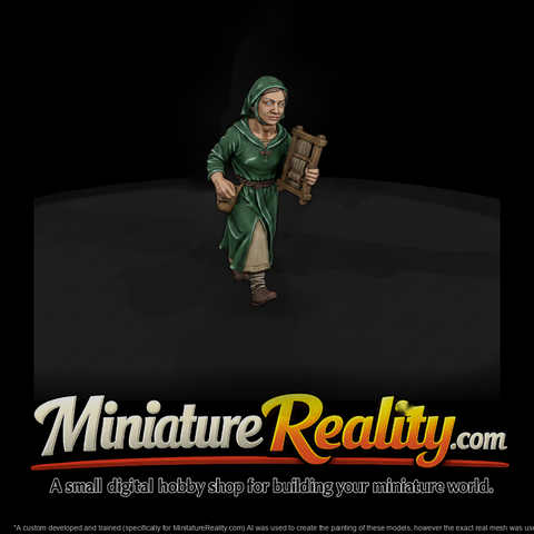 Hist 0218 Medieval Market Weaver Miniature Figure