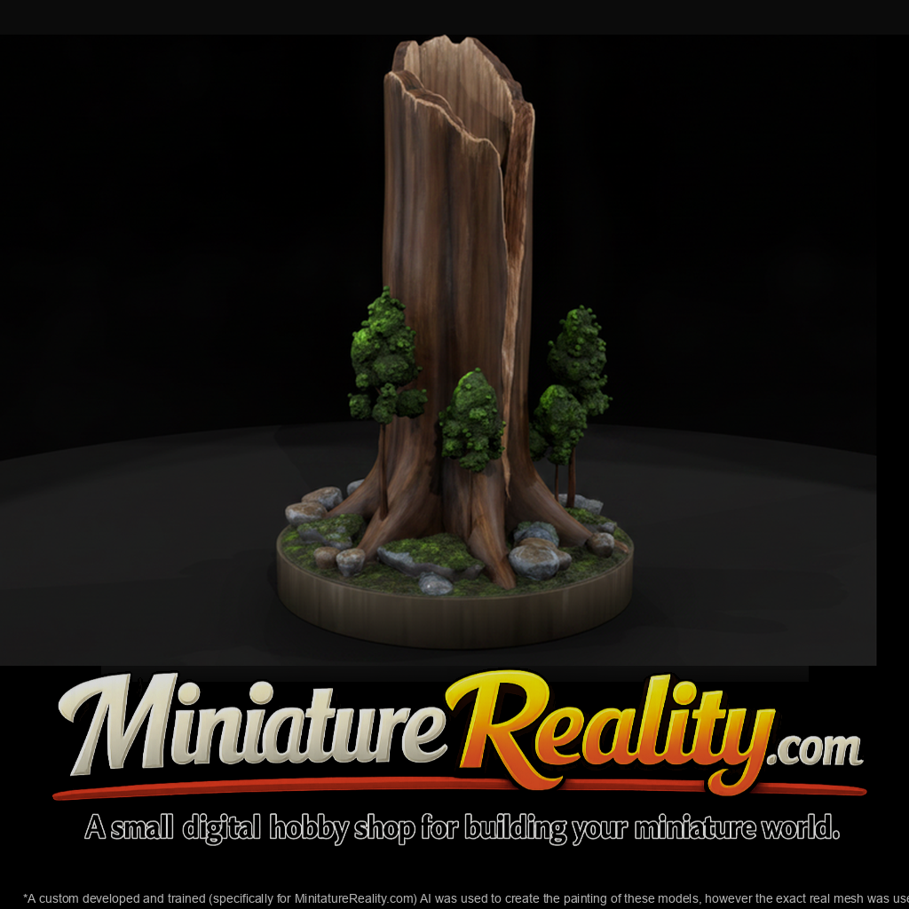 Broken Tree Stump with Saplings