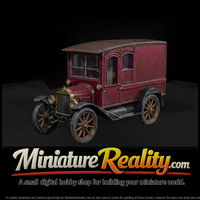 1920s Box Delivery Truck miniature, three-quarter view — thumbnail 2