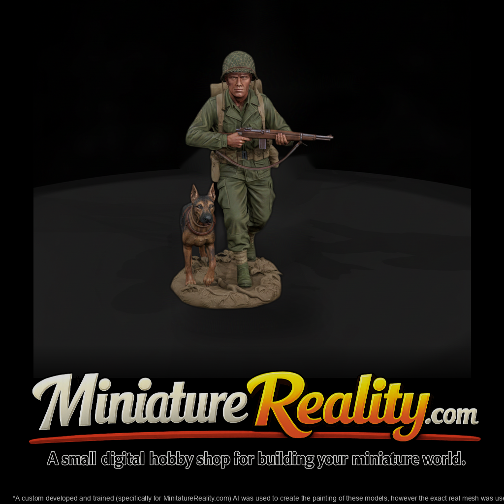 Ww2H 072 United States Marine War Dog Handler