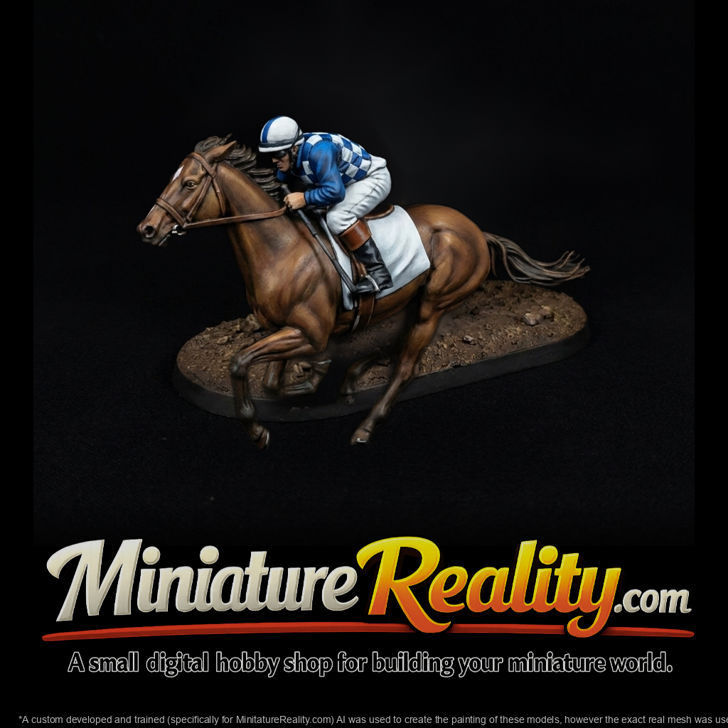 Jockey on Brown Racehorse