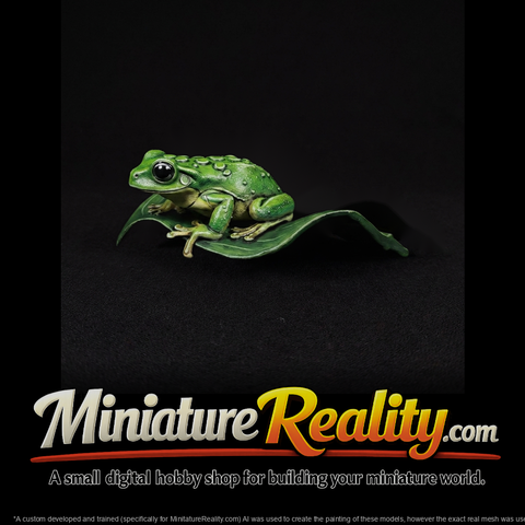 realistic-tree-frog-on-leaf-diorama-display-miniature-374709