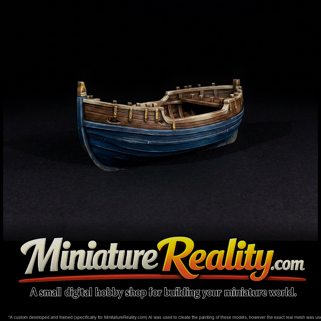 Damaged Wooden Rowboat
