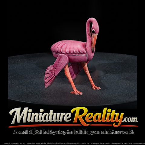 Stylized Flamingo Accent Chair